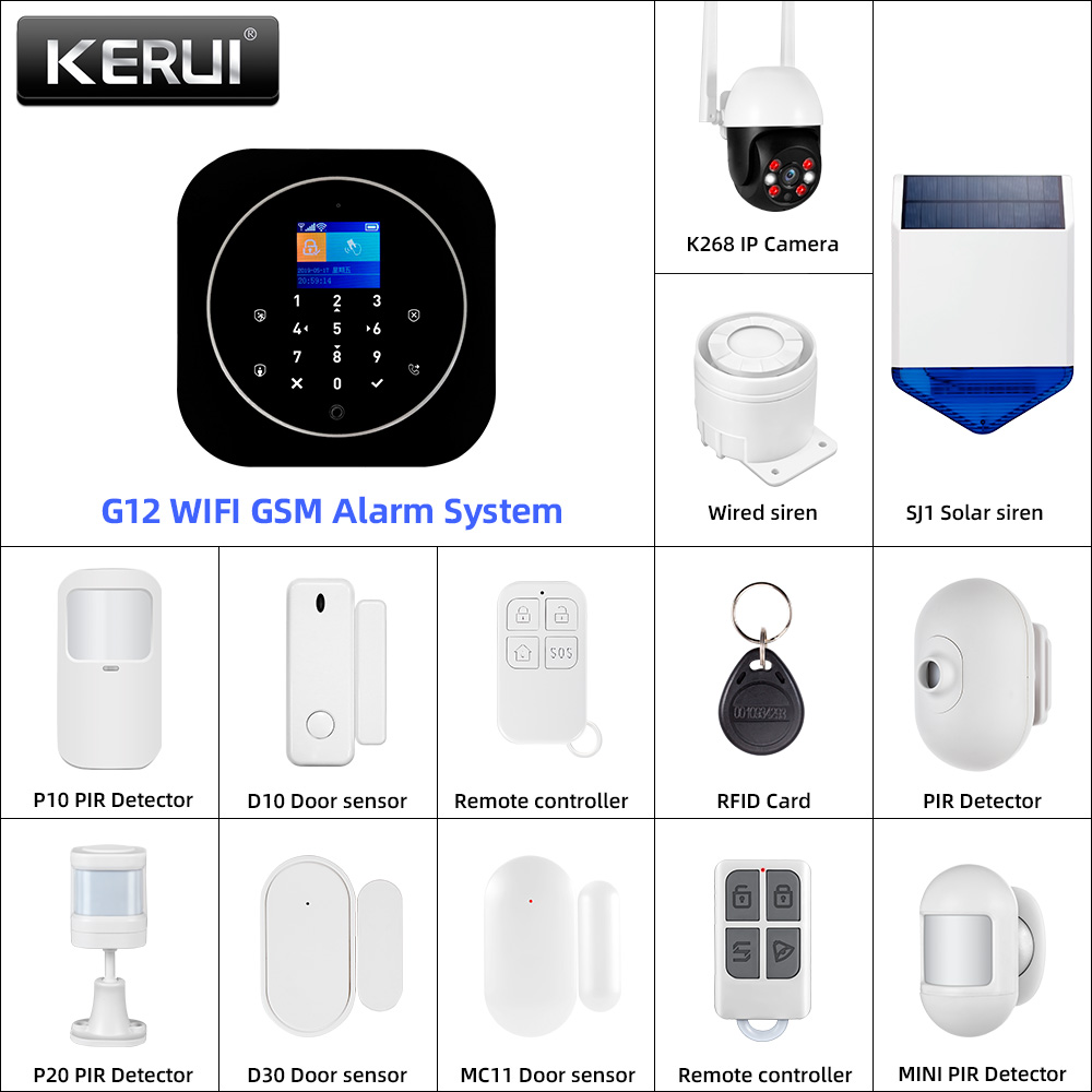 Home Security No Wifi - KERUI G12 2G Wifi 무선 홈