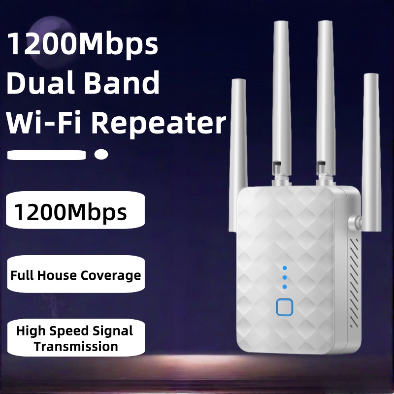 Home Security No Wifi - 1200Mbps 듀얼 밴드 WiFi 리피터 2.4G/5GHz