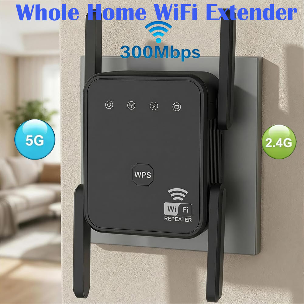 Home Security No Wifi - 2026년형 새로운 와이파이 리피터 300Mbps 2.4GHz