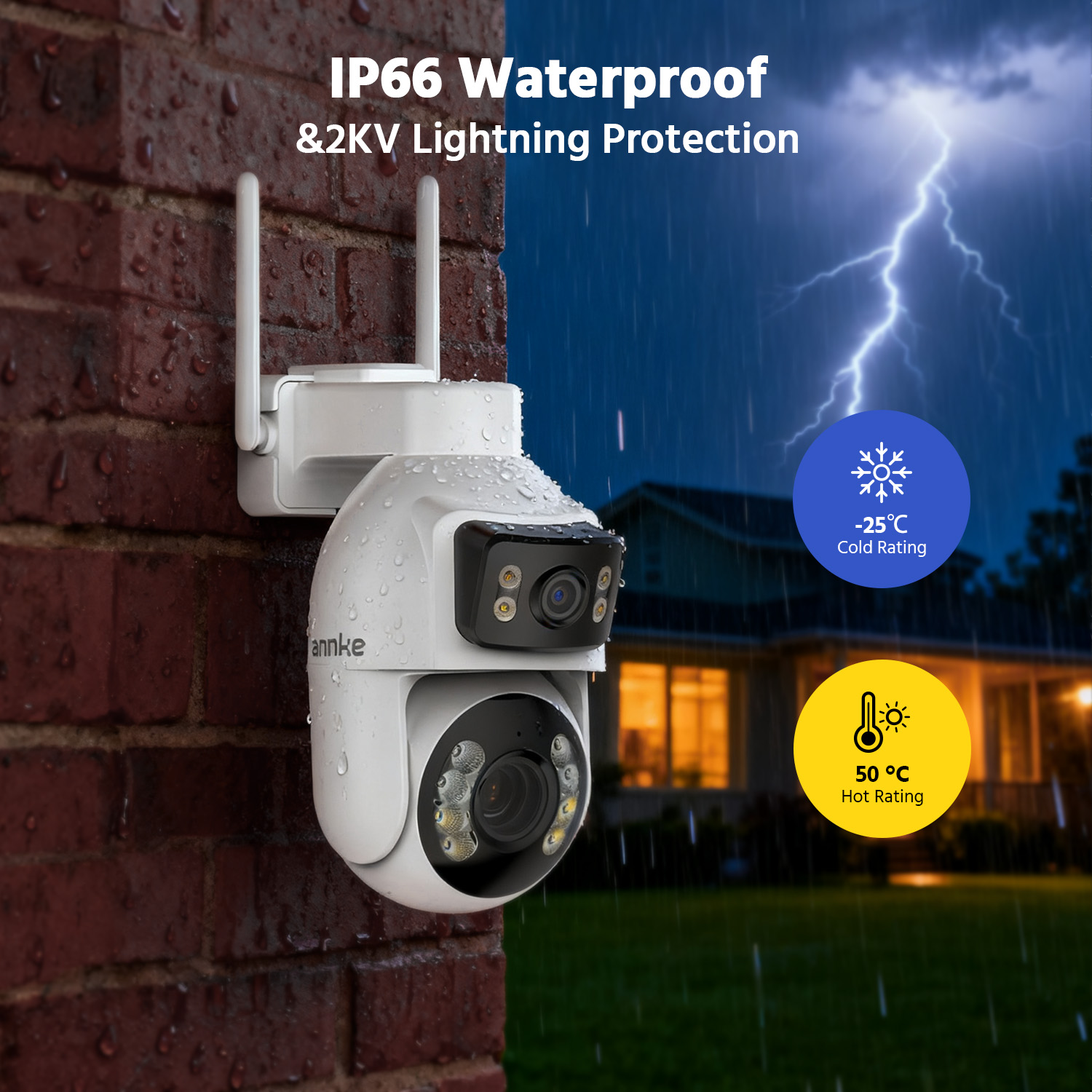 Home Security Google Camera - ANNKE 3인치 PTZ 듀얼 렌즈 보안