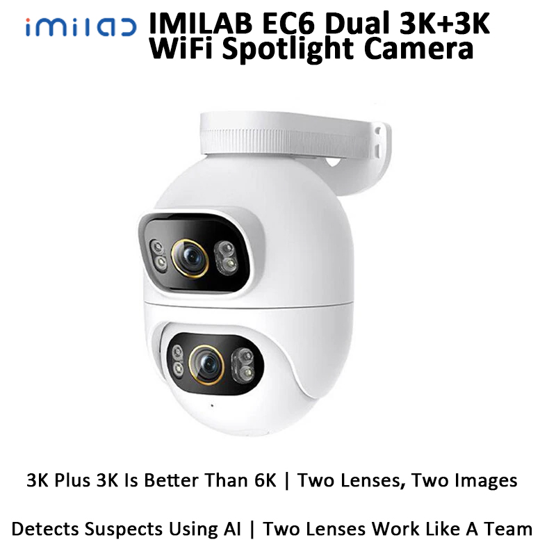 Home Security Flood Lights - IMILAB EC6 듀얼 3K+3K WiFi 홈