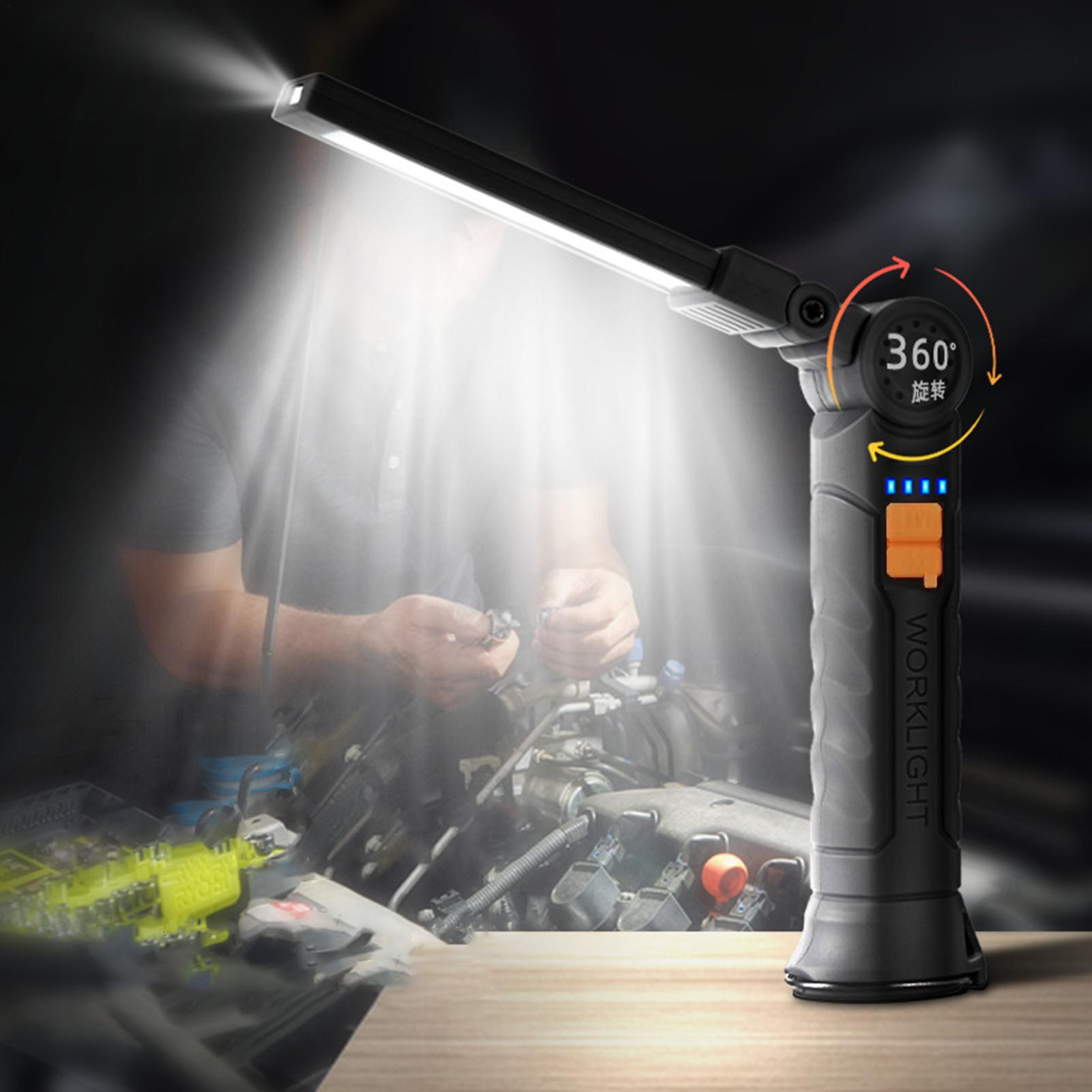 Home Security Flood Lights - 충전식 LED 손전등 작업등, 자석 및