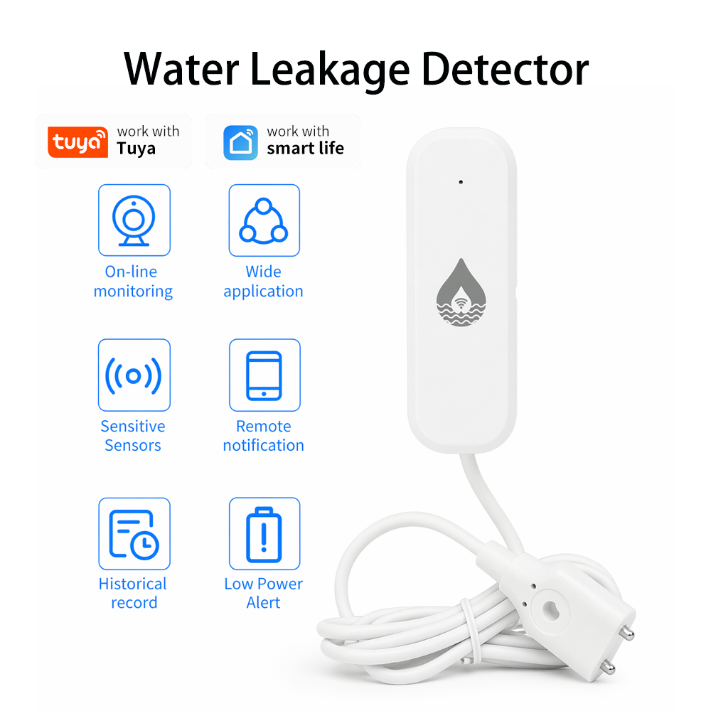 Home Security With Monitoring - YFK WiFi/Zigbee 누수 경보 센서 Tuya