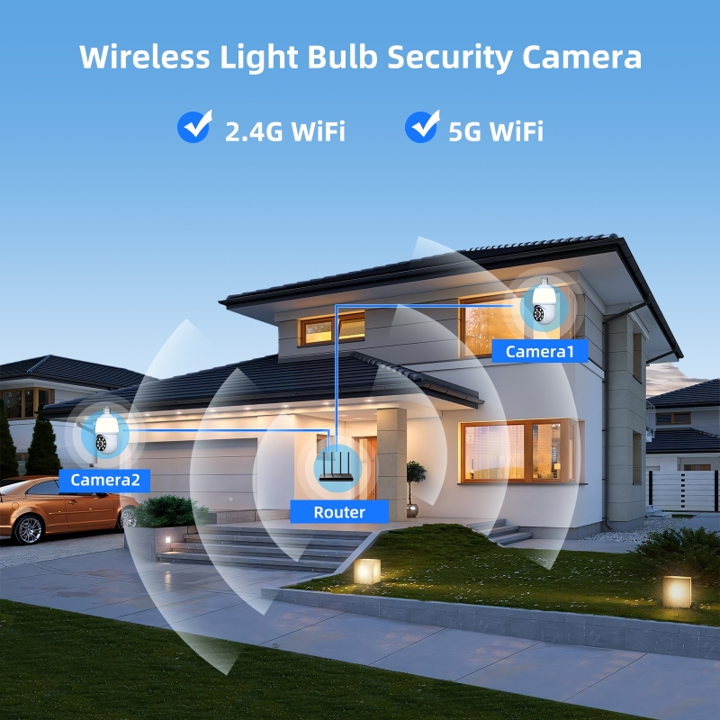 Home Security Flood Lights - 3MP 1296P iCsee APP 풀 컬러
