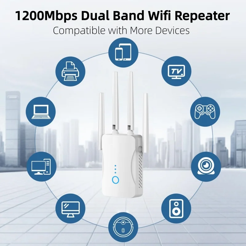 Home Security No Wifi - 1200Mbps 듀얼 밴드 WiFi 리피터 무선