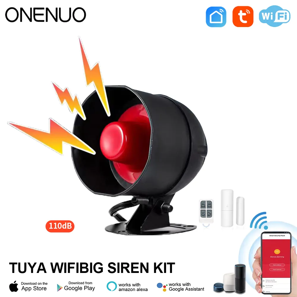 Home Security No Wifi - ONENUO 투야 와이파이 알람 사이렌 라우드