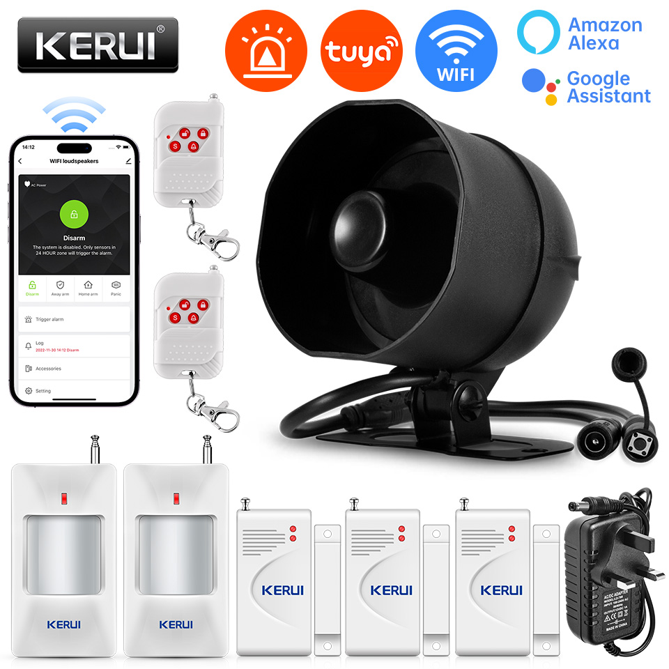 Home Security No Wifi - KERUI 120db 사이렌 경보 시스템 WiFi