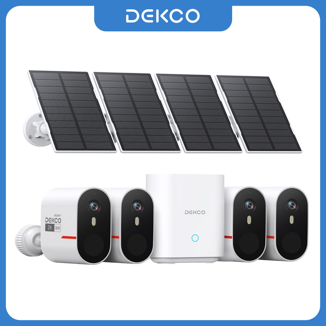Home Security Google Camera - Dekco 3MP WiFi 태양광 카메라 시스템