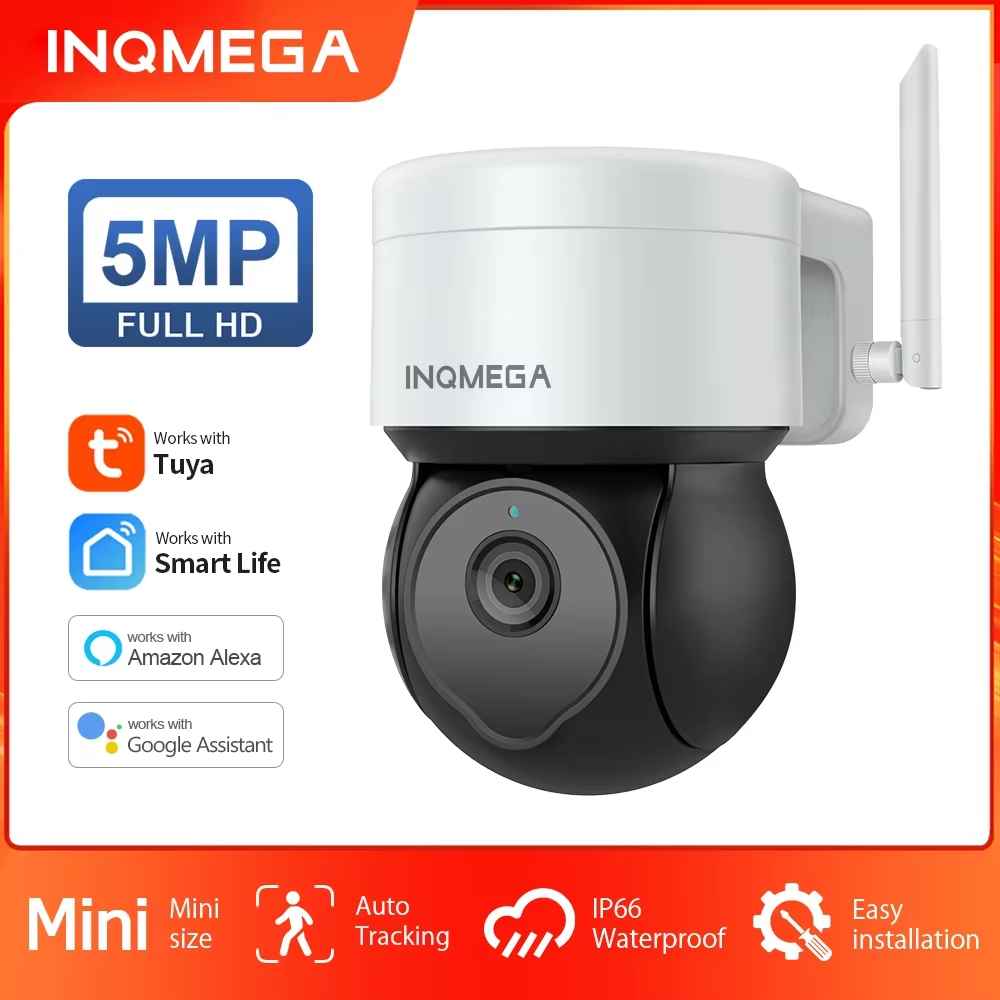 Home Security Google Camera - INQMEGA 5MP Tuya 야외 PTZ 카메라