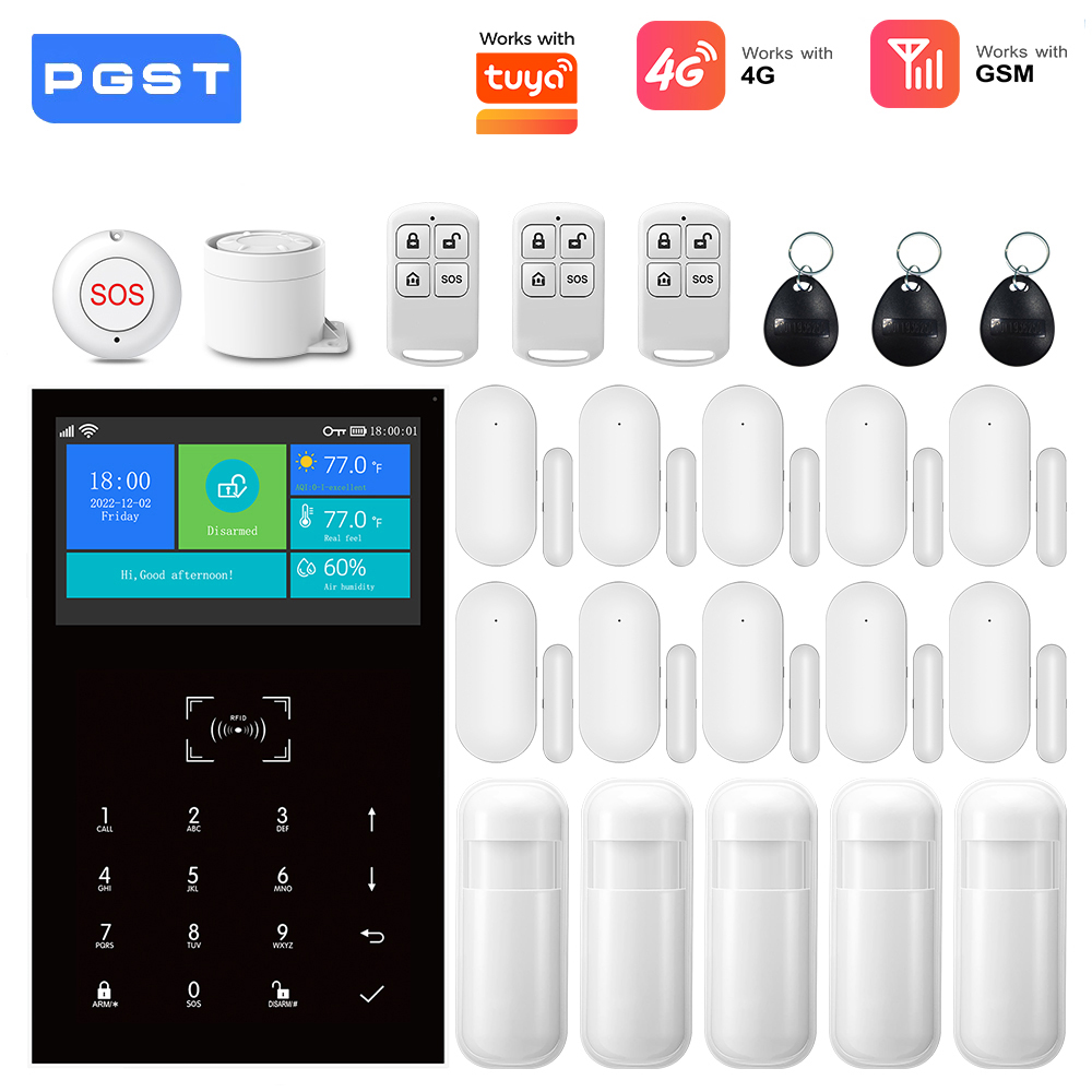 Home Security No Wifi - 4G GSM WiFi 알람 시스템, 투야