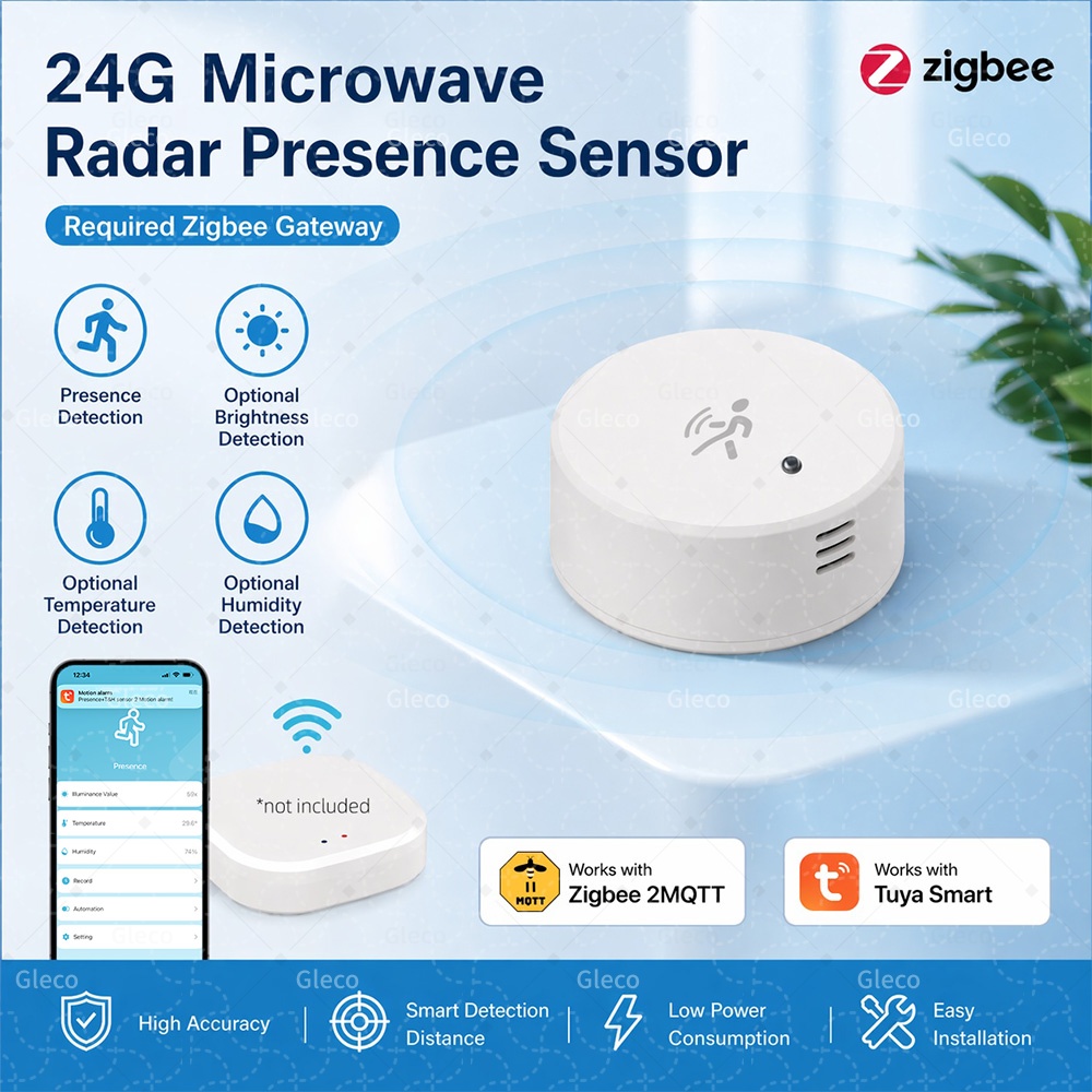Home Security Battery - Zigbee 인간 존재 센서 Tuya 24G