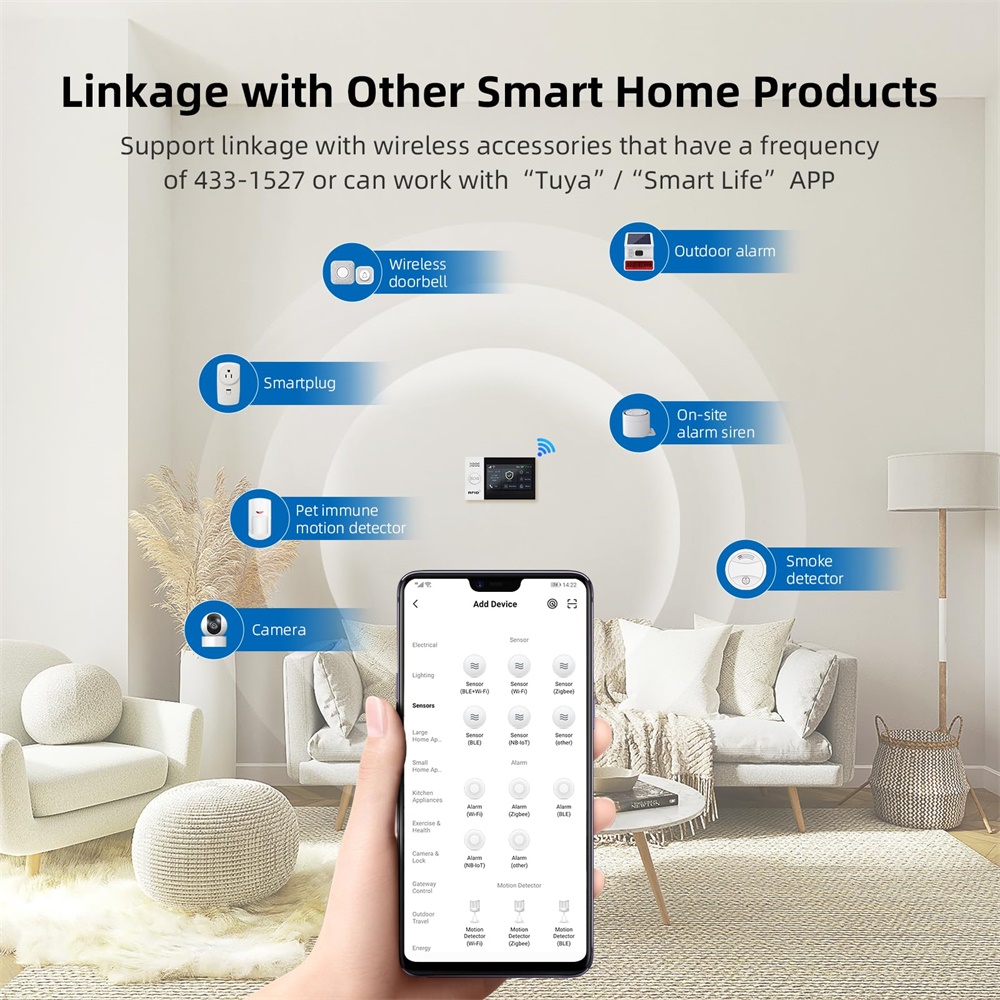 2.4G WIFI 스마트 GSM 알람 시스템, TUYA - Home Security No Wifi 리뷰 및 가격
