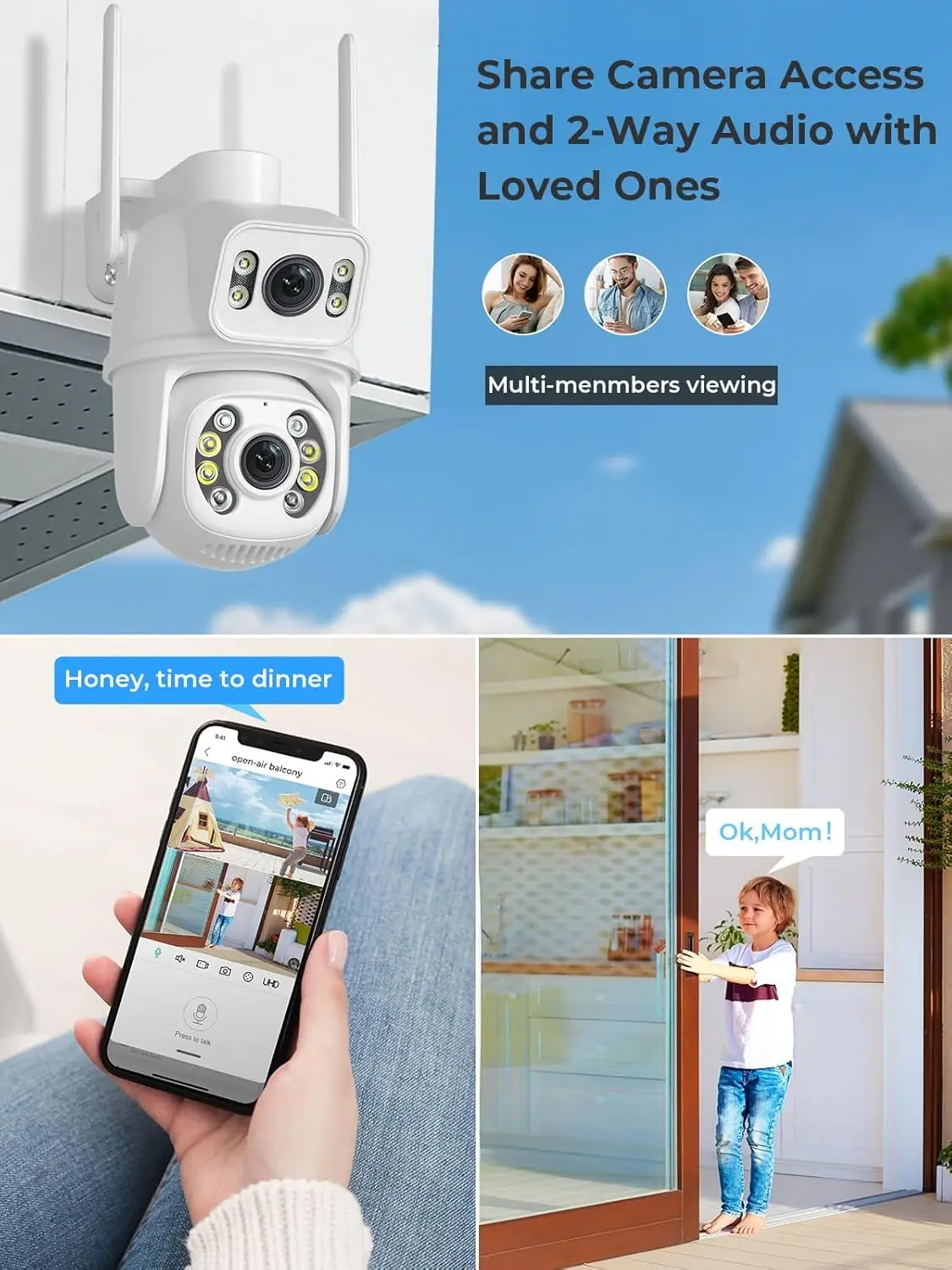 야외 듀얼 렌즈 3MP WiFi PTZ 스피드 돔 카메 - Home Security Google Camera 리뷰 및 가격