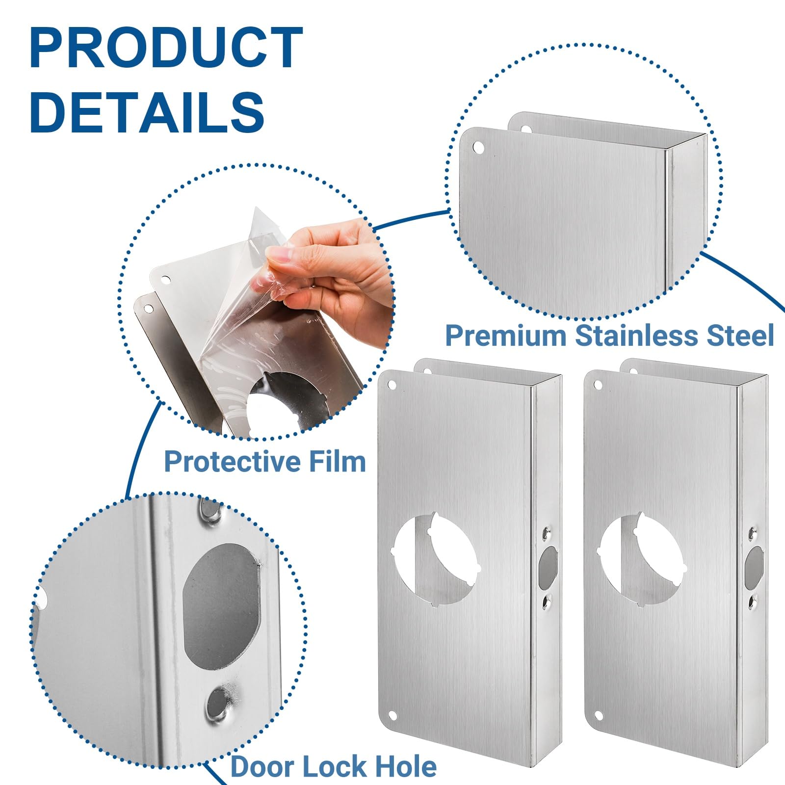 스테인레스 스틸 도어락 보강판 9인치 스트라이크 플레이 - Door Reinforcer Kit 리뷰 및 가격