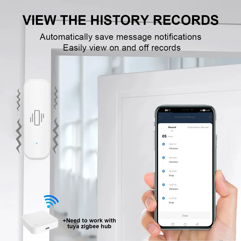 스마트 ZigBee 진동 센서 앱 모니터 홈 보안 보호 - Home Security With Monitoring 리뷰 및 가격