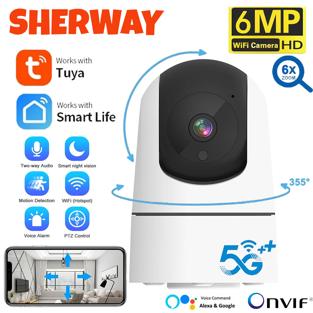 6MP 와이파이 카메라 투야 스마트 홈 실내 5G 와이 - Home Security Google Camera 리뷰 및 가격