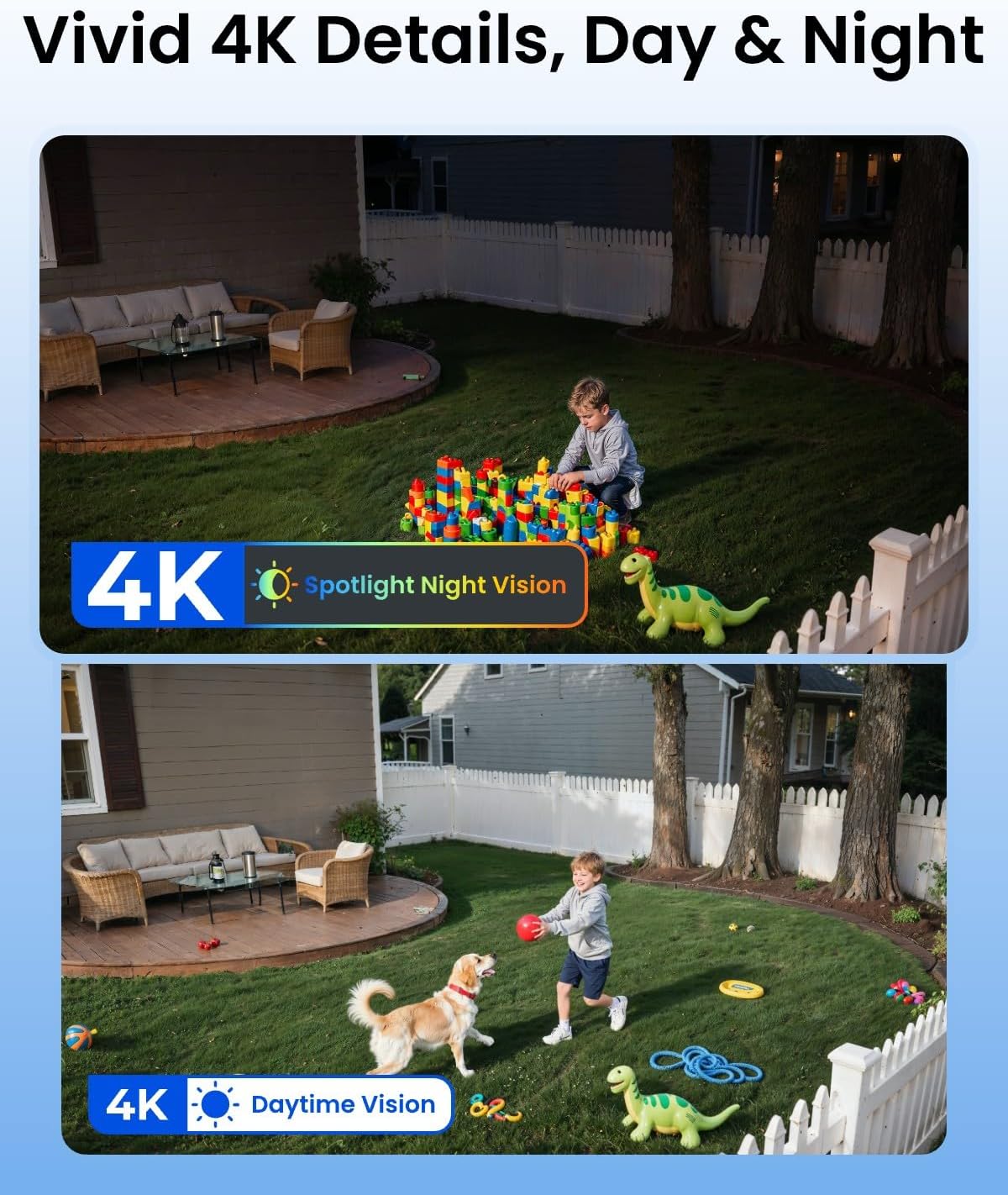 4K 태양광 보안 카메라 야외용, 360도 °   팬틸 - Home Security Cameras No Subscription 리뷰 및 가격