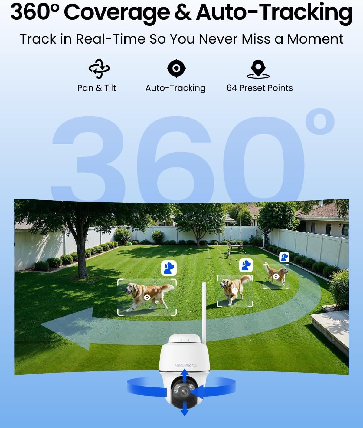 4K 태양광 보안 카메라 야외용, 360도 °   팬틸 - Home Security Cameras No Subscription 리뷰 및 가격