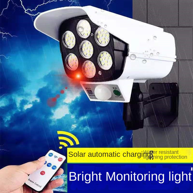 야외 태양광 모션 센서 보안 더미 카메라, IP65 방 - Home Security Flood Lights 리뷰 및 가격