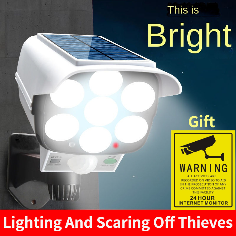 야외 태양광 모션 센서 보안 더미 카메라, IP65 방 - Home Security Flood Lights 리뷰 및 가격
