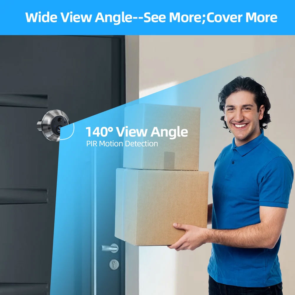 Tuya Smart 5MP 틈구멍 도어 카메라, 4.3 - Home Security Google Camera 리뷰 및 가격