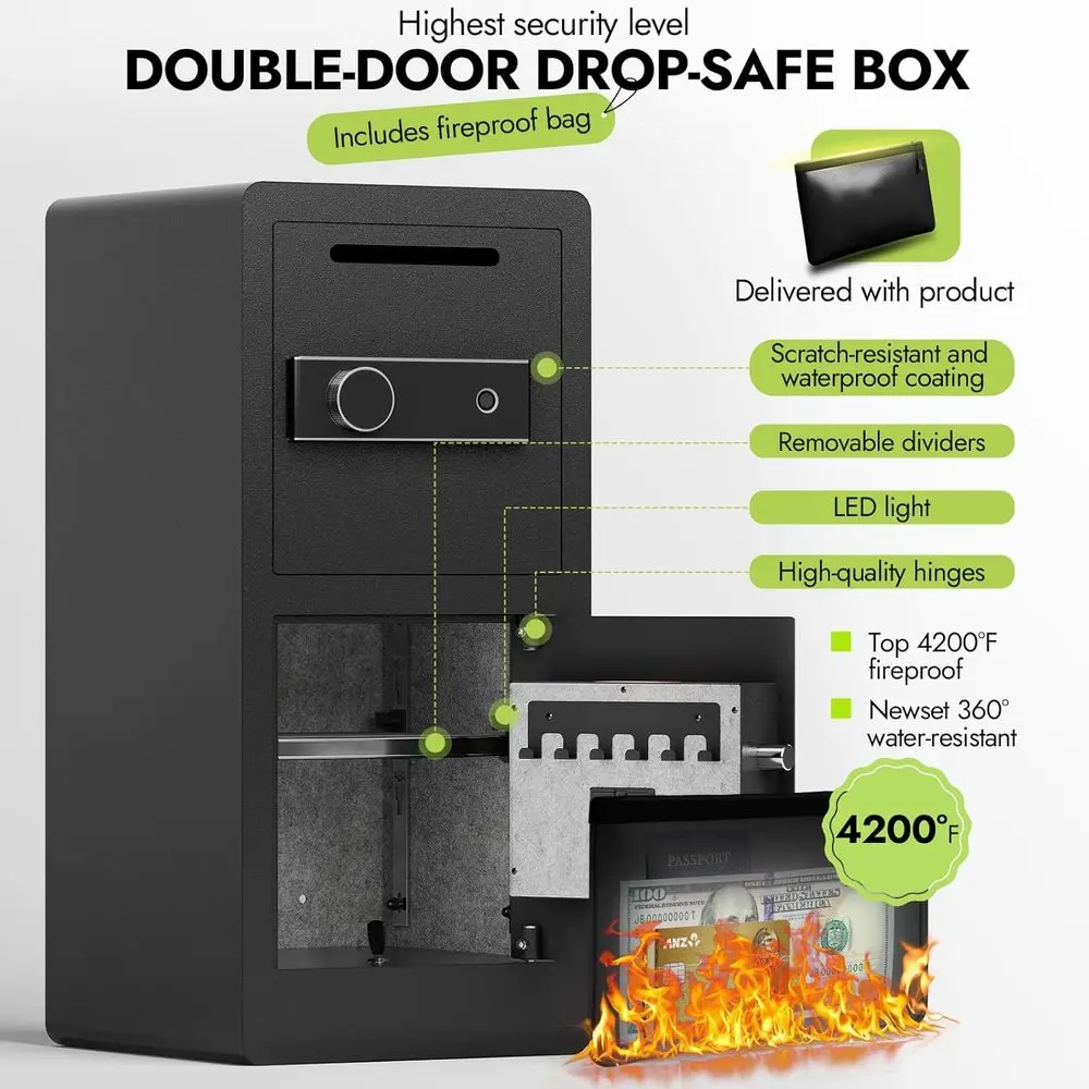 생체인식 금고(안티피싱 슬롯 및 LED 조명 포함) | - Safe Box Digital 리뷰 및 가격