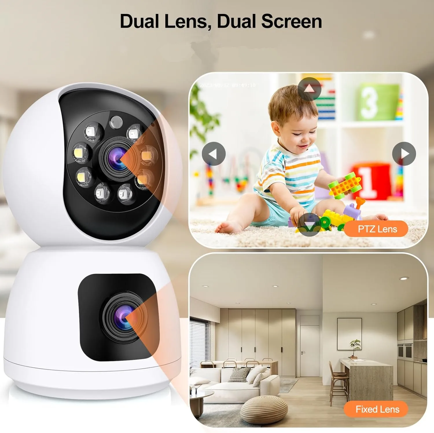 투야 4K 8MP HD 와이파이 카메라 실내 듀얼 스크 - Home Security Google Camera 리뷰 및 가격