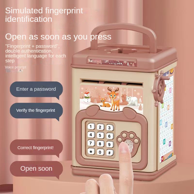 지문이있는 돈 상자 돼지 저금통 동전 용 전자 ATM  - Safe Box Digital 리뷰 및 가격