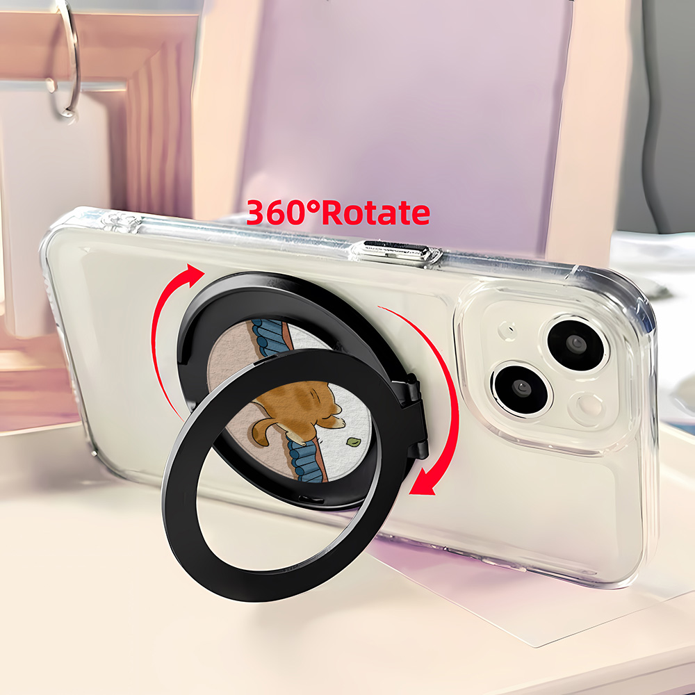 만화 고양이 손가락 그립형 휴대폰 거치대 360도 회전 - Home Security Ring 리뷰 및 가격