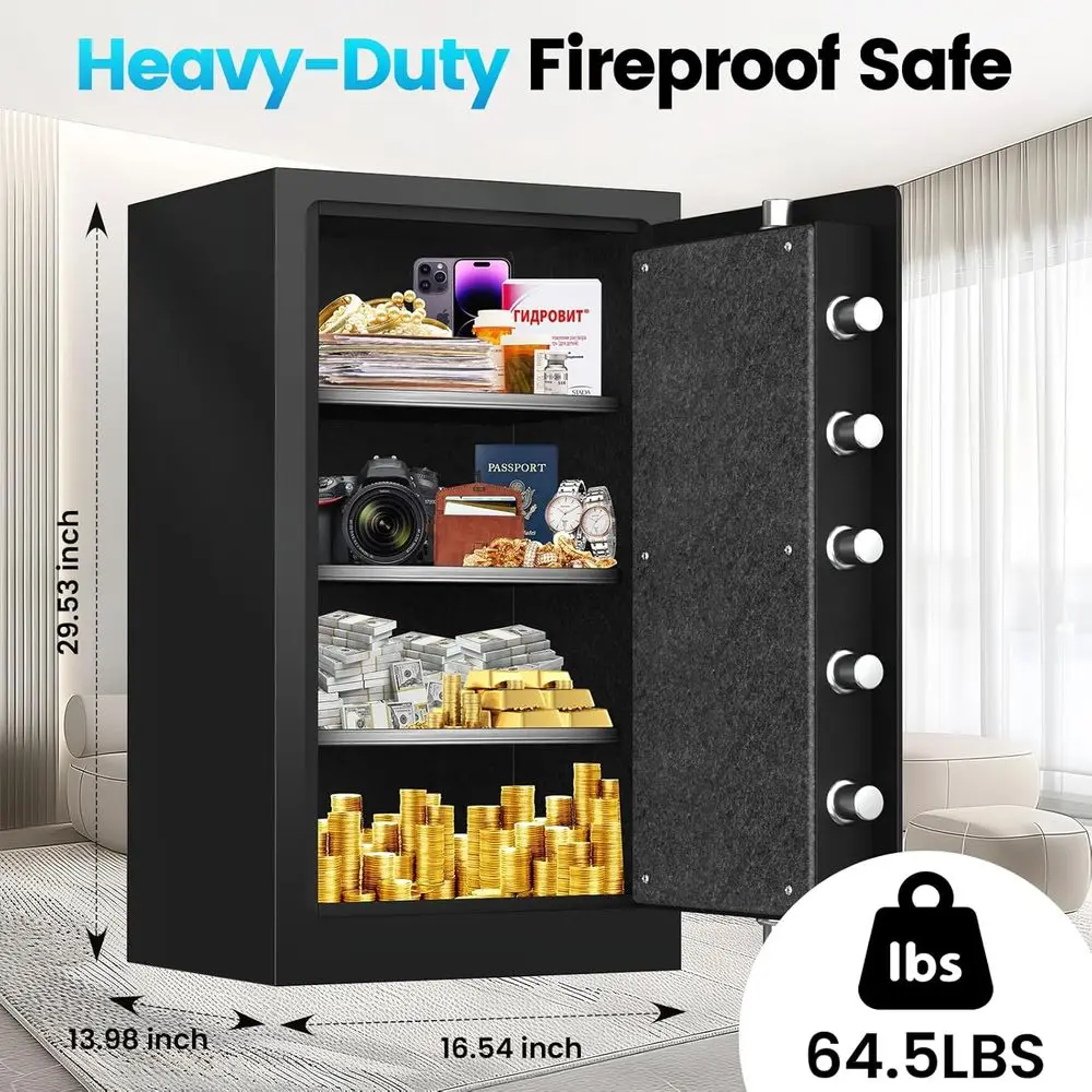 향상된 35분 내화성 가정용 금고, 7.5 방수 금고, - Safe Box Digital 리뷰 및 가격
