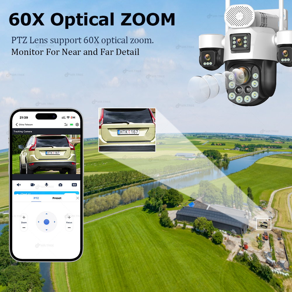 AOV 4렌즈 야외 감시용 태양광 카메라 20MP 4G - Home Security Battery 리뷰 및 가격