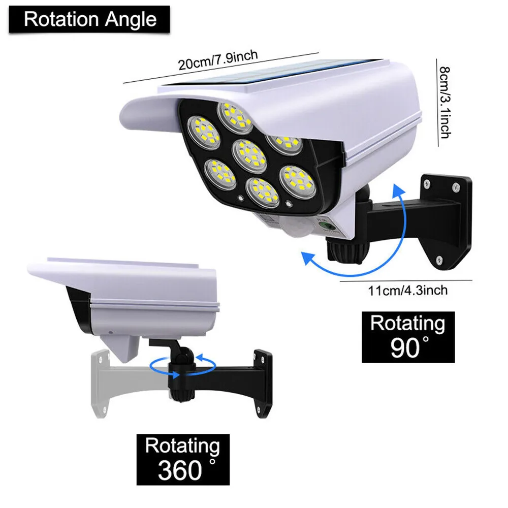 야외 태양 빛 모션 센서 보안 더미 카메라 무선 홍수  - Home Security Flood Lights 리뷰 및 가격