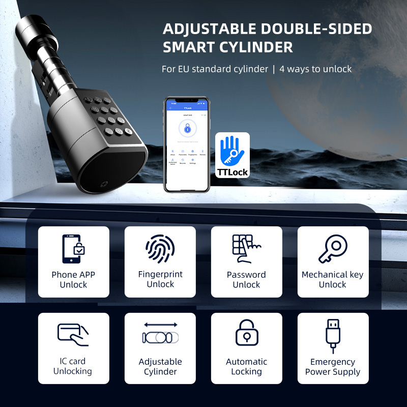 스마트 유로 원통형 도어락 ttlock 앱 키리스 보안 - Home Security Battery 리뷰 및 가격