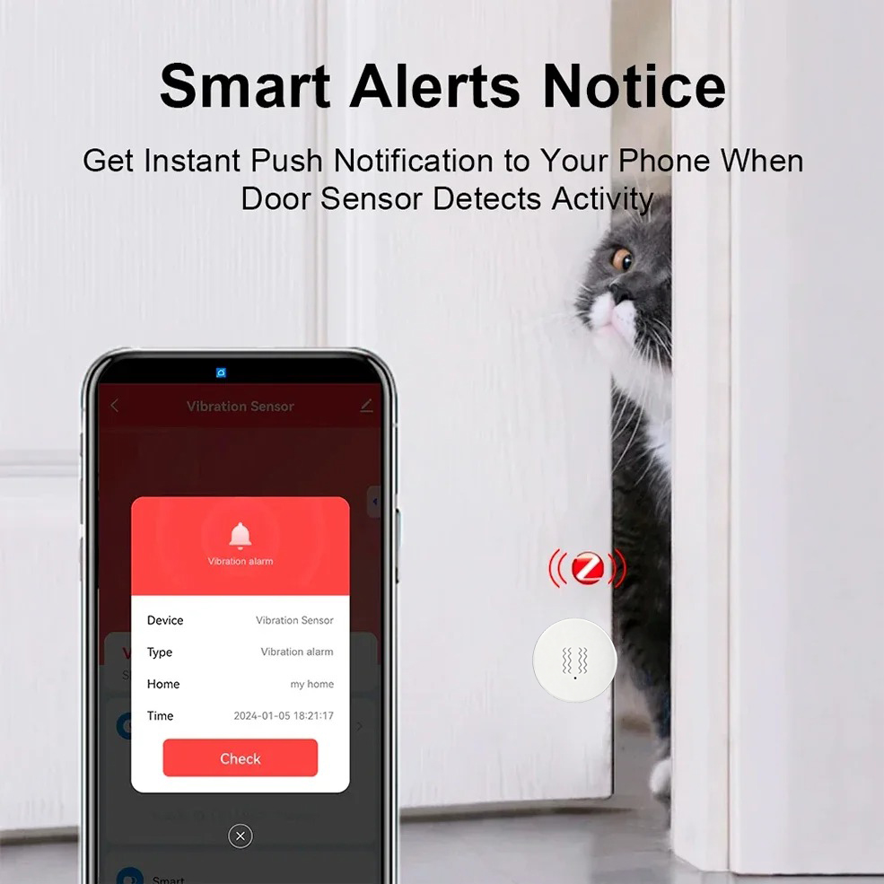 Tuya ZigBee 스마트 진동 및 기울기 센서 홈  - Home Security With Monitoring 리뷰 및 가격