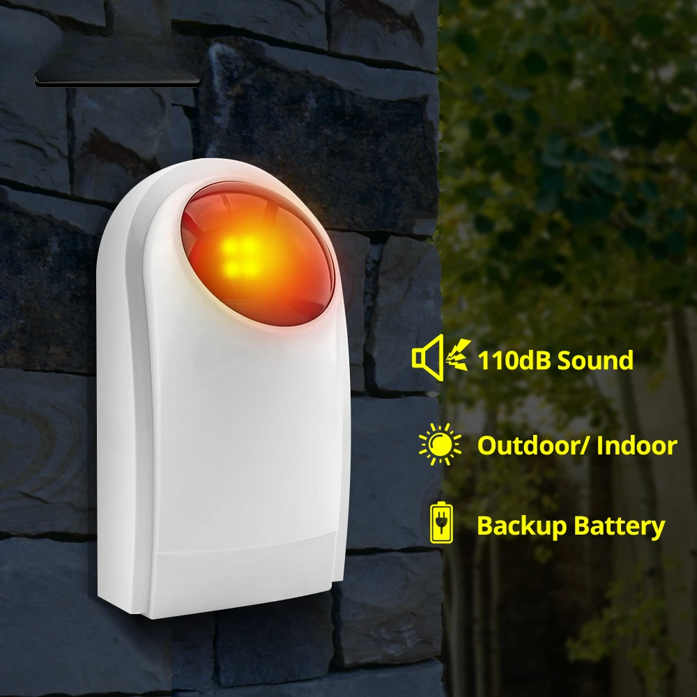 플래시 알람 무선 야외 사이렌(130db 볼륨 배터리  - Home Security Battery 리뷰 및 가격