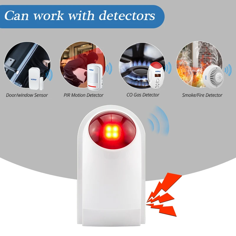 플래시 알람 무선 야외 사이렌(130db 볼륨 배터리  - Home Security Battery 리뷰 및 가격
