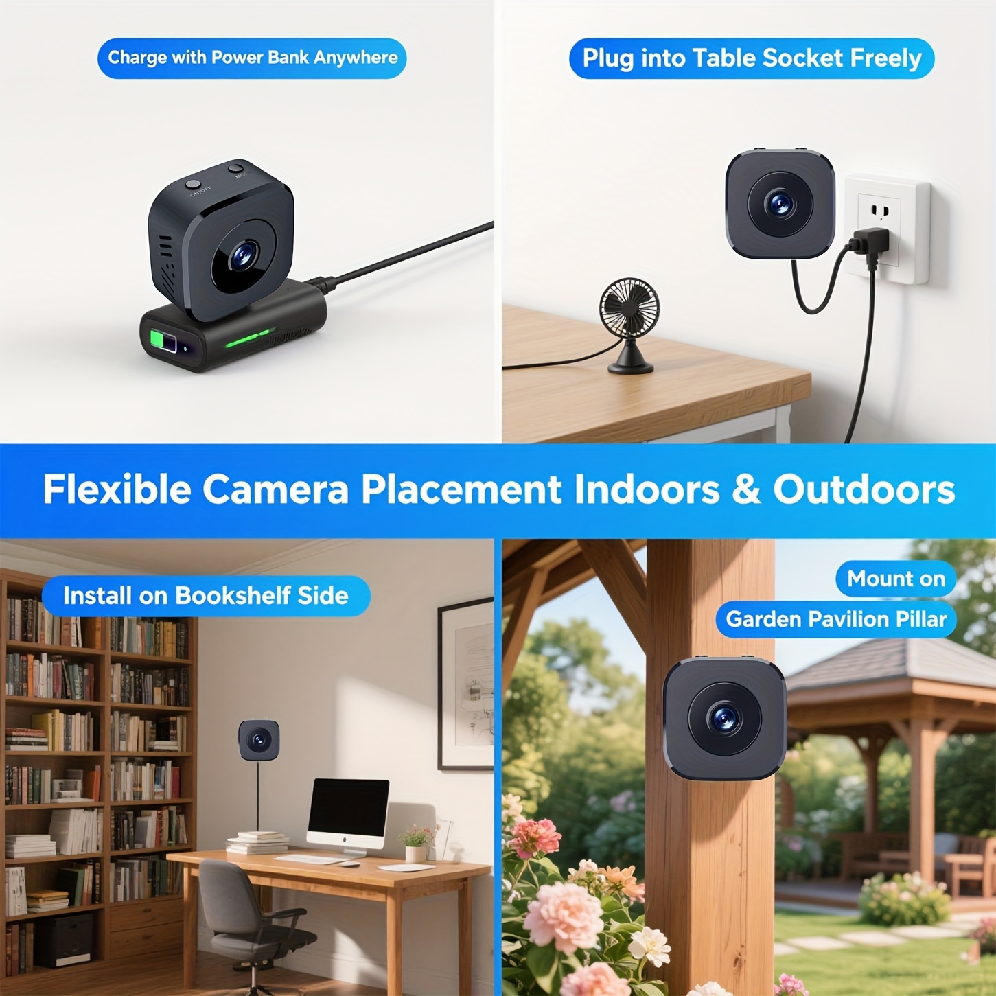 1080P HD 미니 WiFi 카메라 실내 안전 보안  - Home Security With Monitoring 리뷰 및 가격