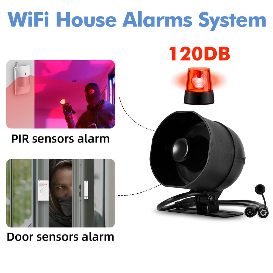 KERUI 120db 사이렌 경보 시스템 WiFi Tu - Home Security No Wifi 리뷰 및 가격
