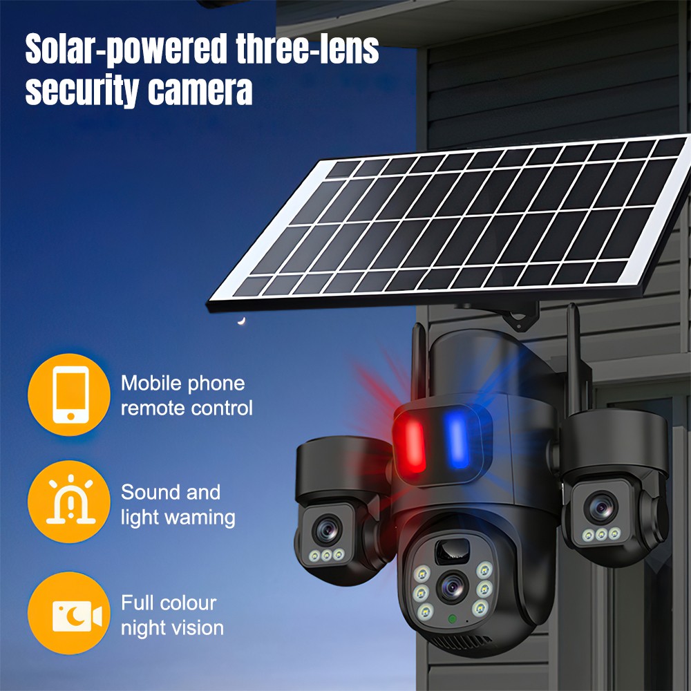 태양광 WiFi PTZ 카메라 야외용 트리플 렌즈 3화 - Home Security No Wifi 리뷰 및 가격