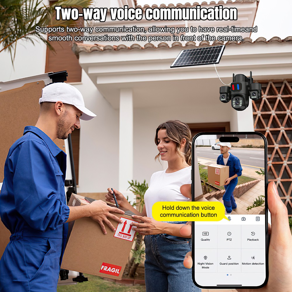 태양광 WiFi PTZ 카메라 야외용 트리플 렌즈 3화 - Home Security No Wifi 리뷰 및 가격