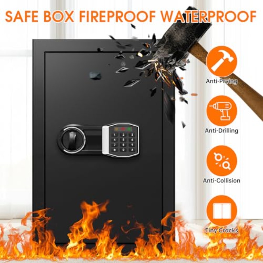 가정용 보안 금고: 3.4 cu ft 방화 방수 스틸  - Safe Box Digital 리뷰 및 가격