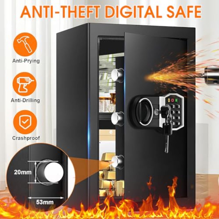가정용 보안 금고: 3.4 cu ft 방화 방수 스틸  - Safe Box Digital 리뷰 및 가격