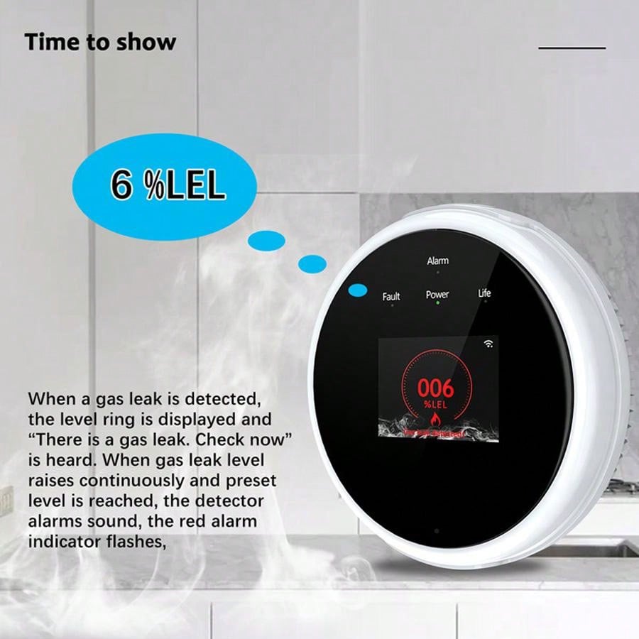 2.4G WiFi 가스 경보 센서 가연성 가스 감지기는 - Home Security With Monitoring 리뷰 및 가격