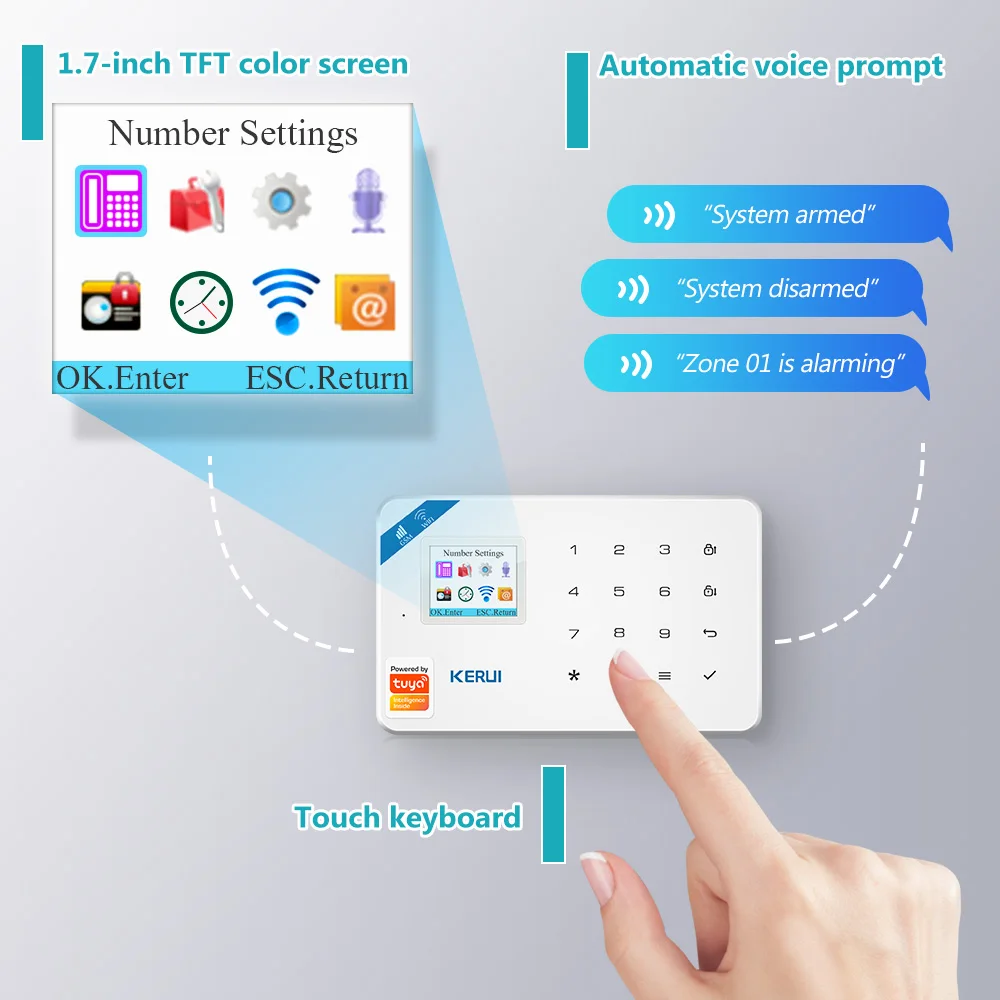 KERUI W181 알람 시스템 보안 홈 WIFI GS - Home Security Google Camera 리뷰 및 가격