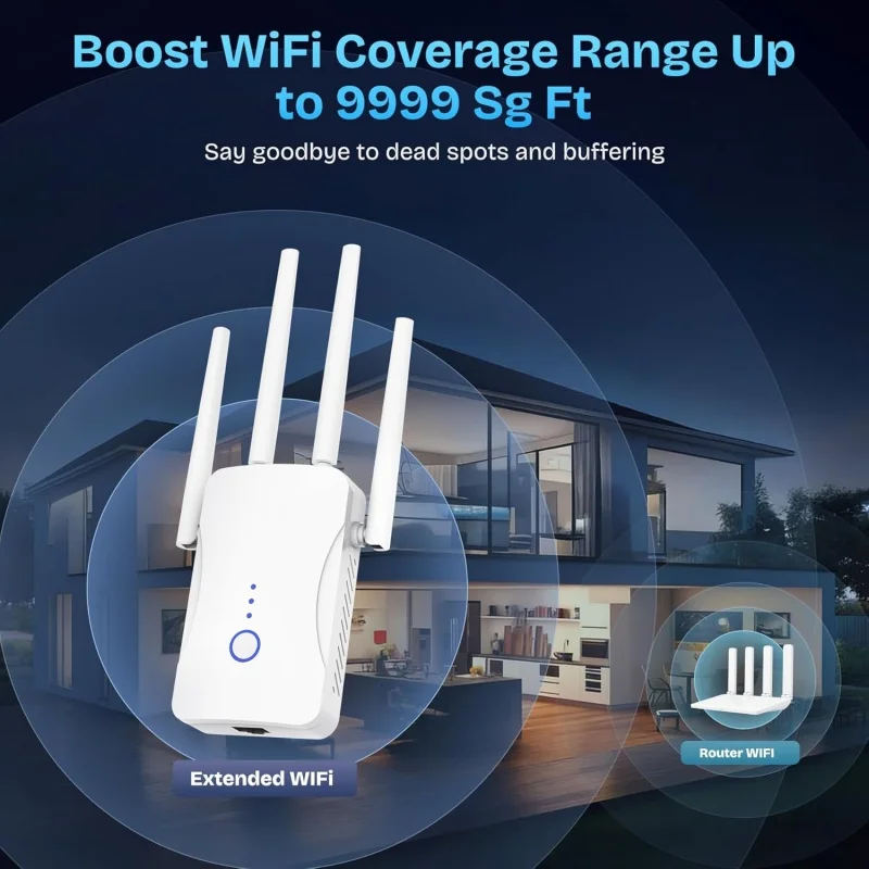 2.4G/5GHz 듀얼 밴드 와이파이 리피터 1200M - Home Security No Wifi 리뷰 및 가격