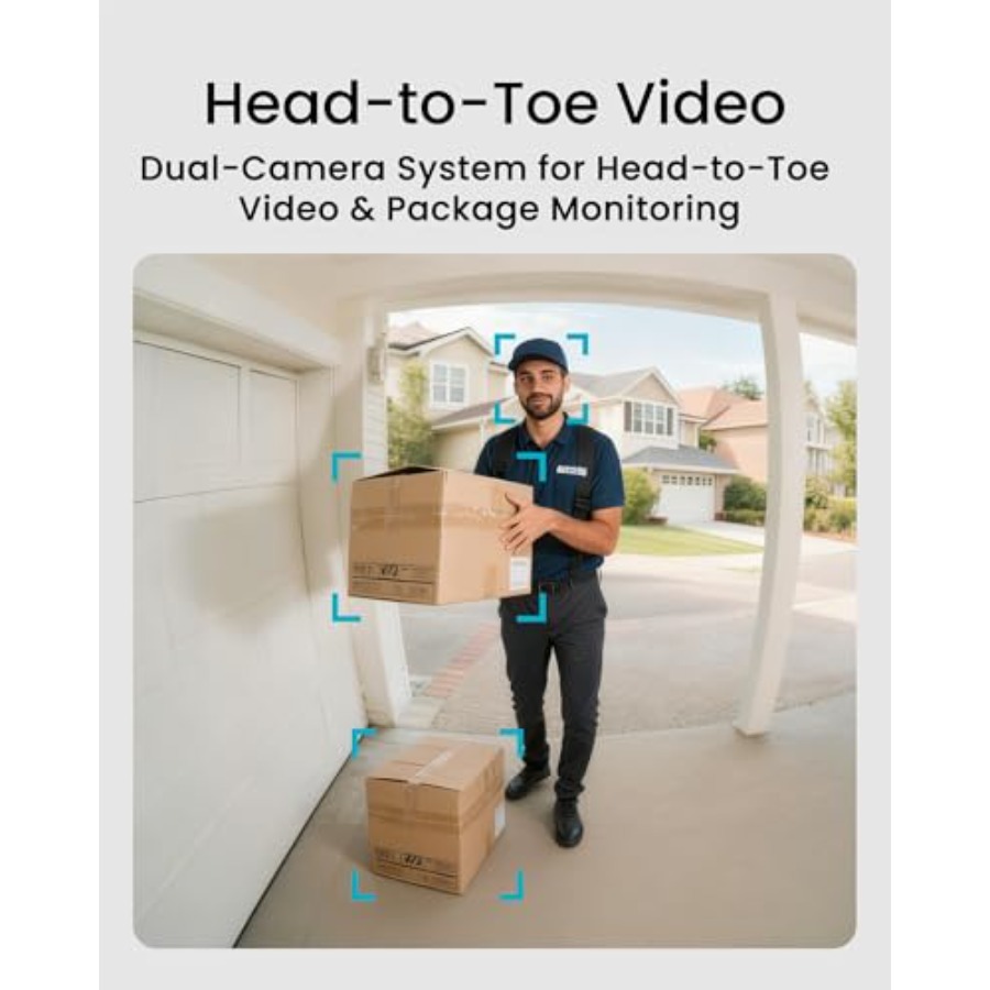 가정 보안용 무선 도어벨 카메라, 2K 듀얼 카메라,  - Home Security Cameras No Subscription 리뷰 및 가격