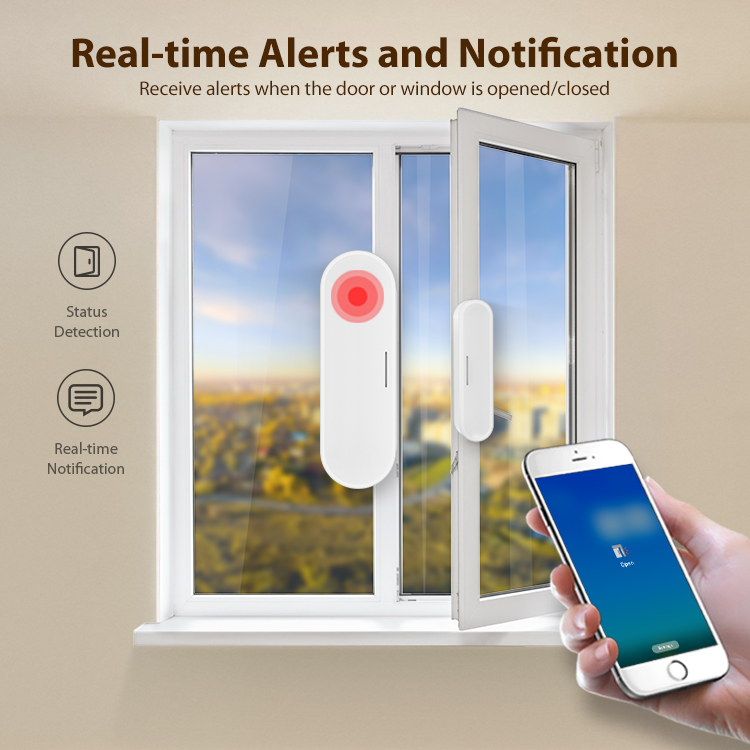 Tuya 스마트 도어 윈도우 센서, 홈 보안 감지기,  - Home Security Battery 리뷰 및 가격