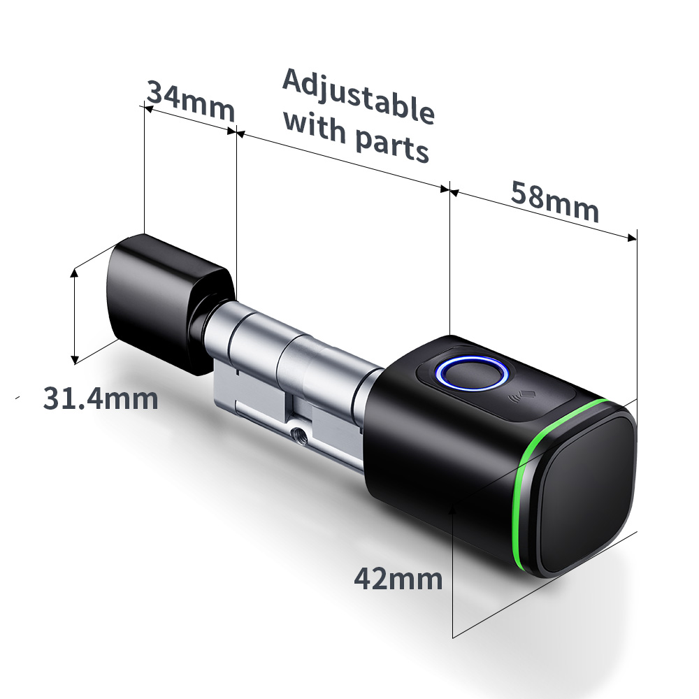 스마트 실린더 잠금 장치 Tuya 60-90mm 전기  - Home Security Battery 리뷰 및 가격