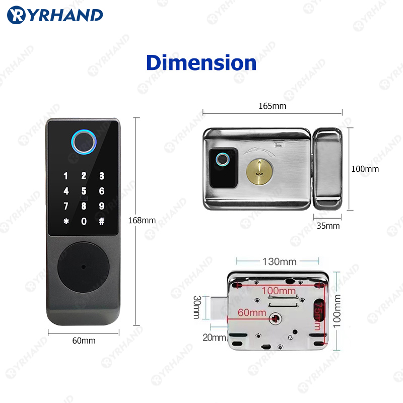 Tuya-스마트 잠금 방수 와이파이 이중 지문 스마트  - Home Security Battery 리뷰 및 가격