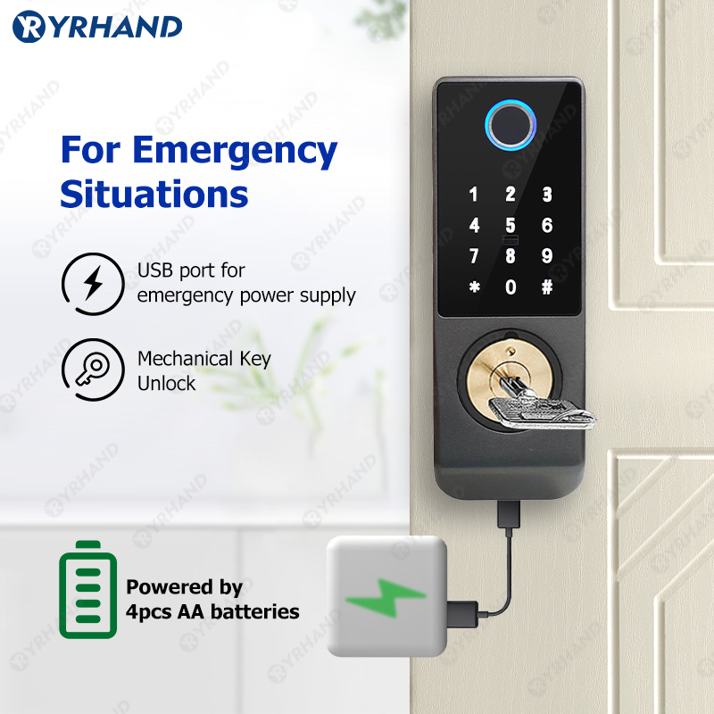 Tuya-스마트 잠금 방수 와이파이 이중 지문 스마트  - Home Security Battery 리뷰 및 가격